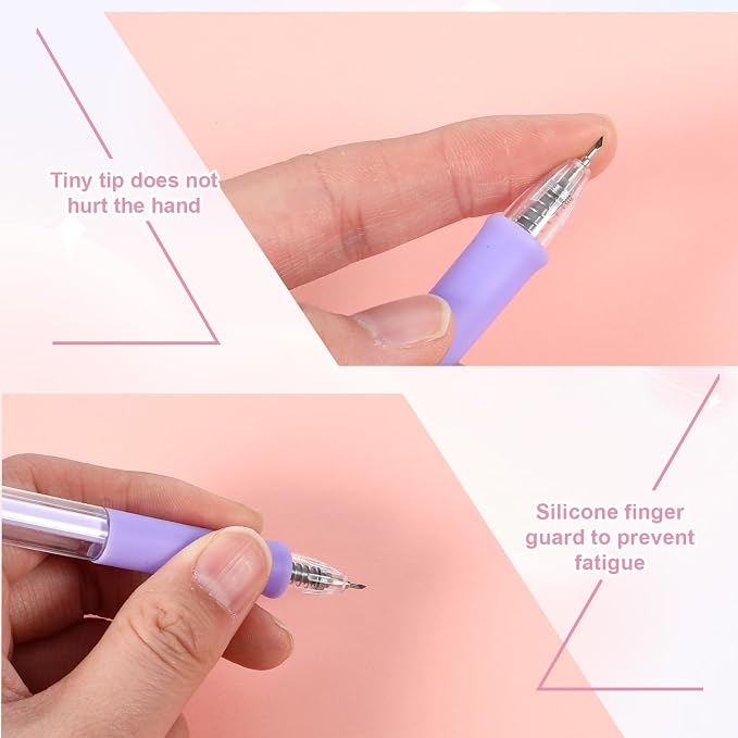 6 PCS Knife Pen Craft Cutting Tools, 6 Colors Creative Retractable Craft Paper - Image 6