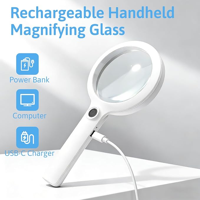 2000mAh Rechargeable Magnifying Glass - Image 5