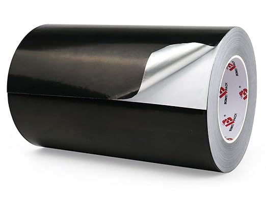 BOMEI PACK Black Aluminum Tape, 8 Inch x 165 Foot, Waterproof, Black Foil Tape for HVAC, Air Ducts, Pipe, Metal Repair