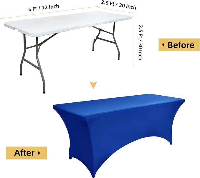 10-Pack 6ft Spandex Table Covers - Image 7