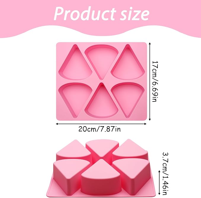 Silicone Scone Pan 6-Cavity Triangle Baking Mold | Non-Stick Release, Mini - Image 2
