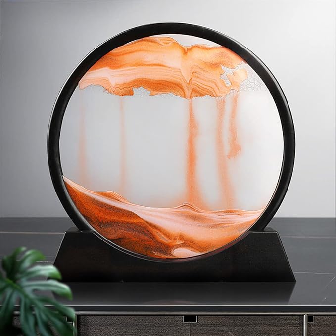 Arthink Moving Sand Art Picture in Motion Round Glass 3D Deep Sea Landscape - Image 4