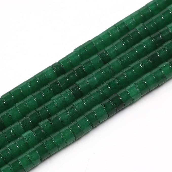150Pcs 4×2mm Natural Green Agate Spacer Stone Beads by Nitopupu