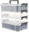 CraftGenes Grey&White Modern Plastic Storage Box by CraftGenesTools