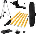Telescoping Laser Level Pole with Tripod, 13.8Ft/4.2M Laser Level Stand, Includes 1/4"-20 Laser Mount & 5/8"-11 Adapter for Rotary/Line Lasers
