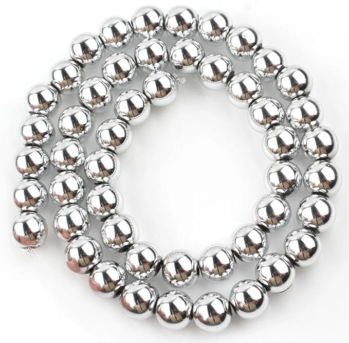 Zenkeeper 108Pcs Silver Hematite Spacer Loose Beads Bulk - Image 4