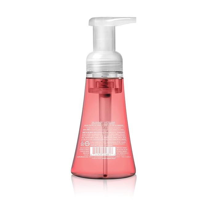 Method Foaming Hand Soap, Pink Grapefruit, 10 Fl Oz, Biodegradable Formula, (Pack of 3)