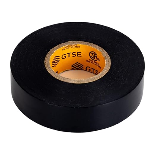 GTSE Black PVC Electrical Insulation Vinyl Tape - ¾ in x 66ft - Triple Pack - 3 Rolls of Premium Tape