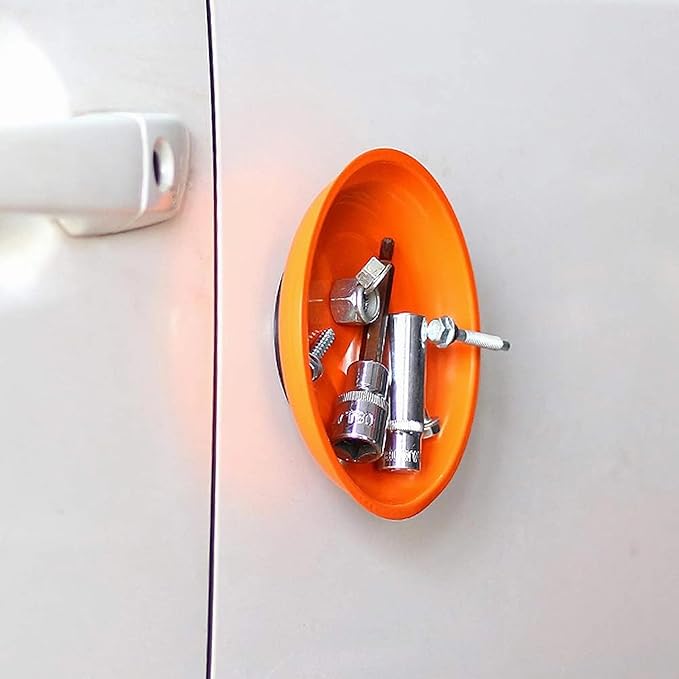 Magnetic Tray Holder,2 Pcs Magnetic Bowl for Screws Tools Parts Tray Holder for Tool Organization (Only Orange)