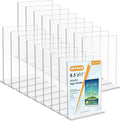MaxGear Acrylic Sign Holder 8.5" x 11" Double Sided Display Stand, 18 Pack | by MaxGear
