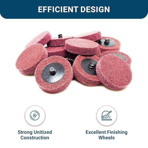 Benchmark Abrasives 2 Inch Sanding Discs Quick Change Aluminum Oxide Surface Preparation Wheels Polishing Wheel for Drill, Die Grinder Sanding Disc Paint Stripper & Removal - (10 Pack), Maroon - Fine