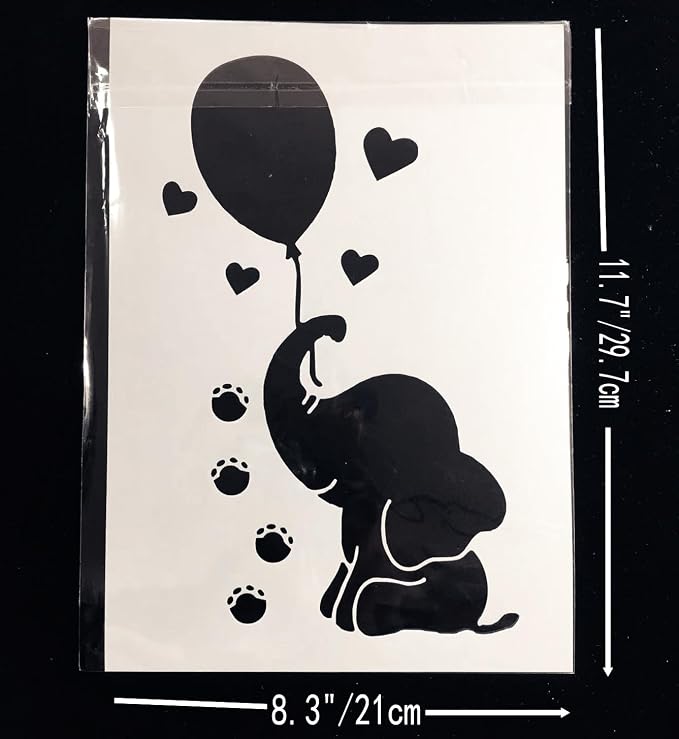 TIAMECH A4 Reusable Elephant Stencil - Image 3