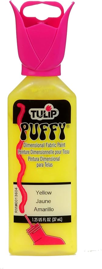 Tulip Dimensional Fabric Paint 1-1/4 Ounces-Puffy-Yellow by Tulip