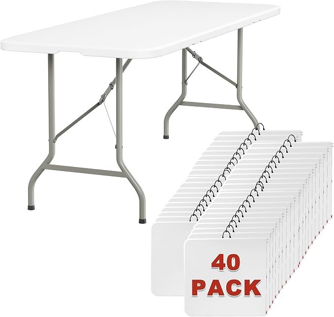 Elevon 6FT Folding Tables – Heavy Duty Portable Foldable Table by ELEVON