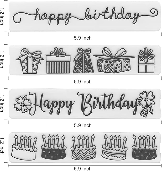 4 Patterns Plastic Template Embossing Folders - Image 2