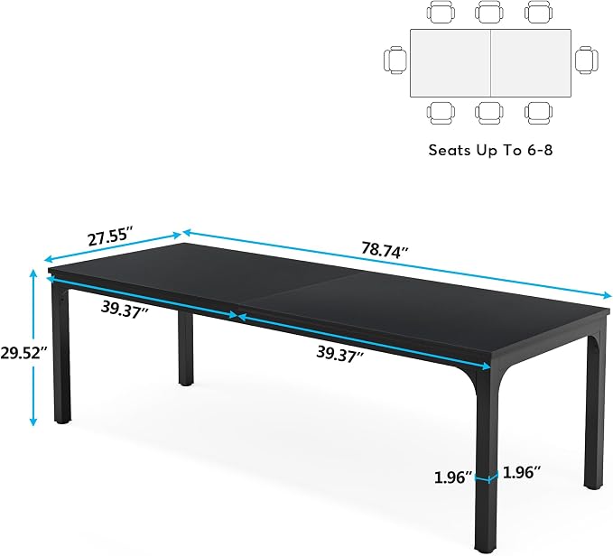 Tribesigns 78.7 Inches Extra Long Computer Desk 2 Person Desk, Double Long Desk - Image 2