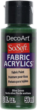 Deco Art SoSoft Fabric Acrylic Paint 2oz-Olive Green by DecoArtAcrylicPaintCraftSupplies