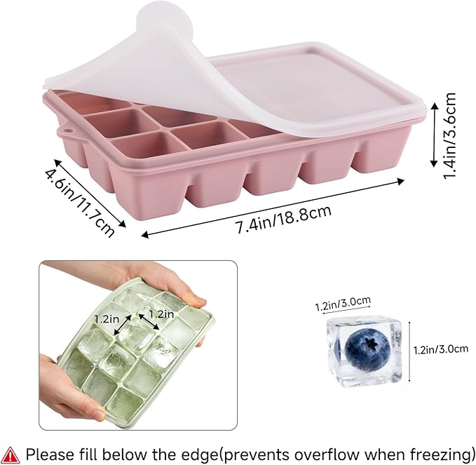 4-Pack Silicone Ice Cube Trays - Image 3