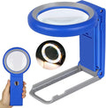 Magnifying Glass with Light and Stand, Foldable Handheld Magnifying Glass 18 by KIBTOY