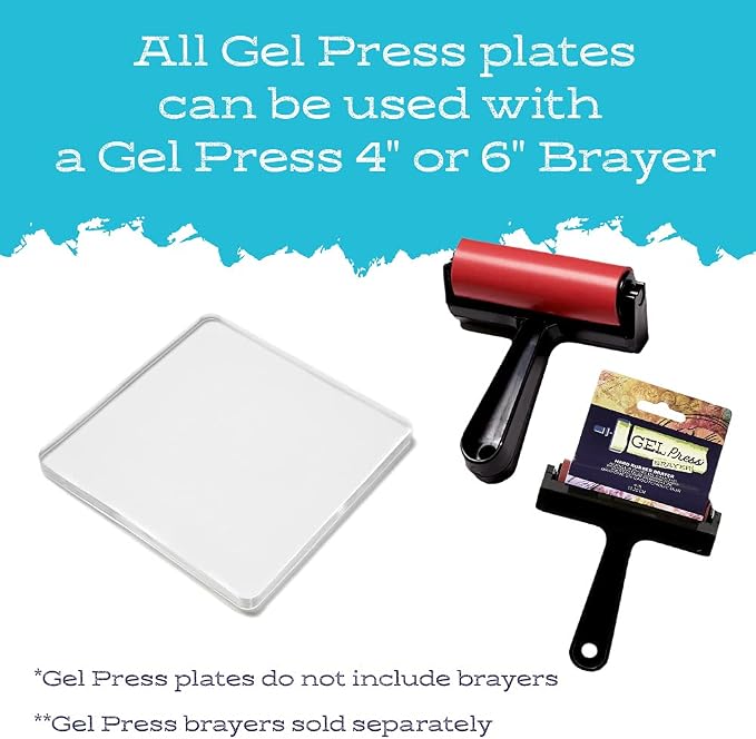 Gel Press Gel Plate 6"X6" - Image 6