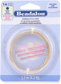 Beadalon German Style Wrapping Wire, 14 Gauge, 1.3 m / 4.3 ft by Beadalon
