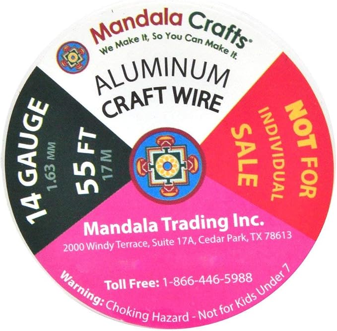Mandala Crafts 14 Gauge Rose Gold Tone Combo Anodized Aluminum Craft Wire | 330 - Image 3