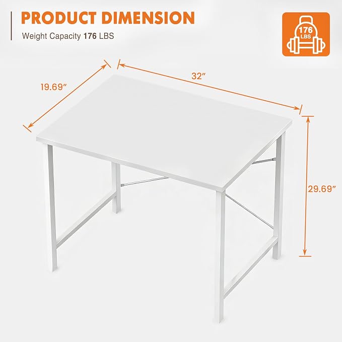Sweetcrispy 32-Inch Small Computer Desk - Image 3