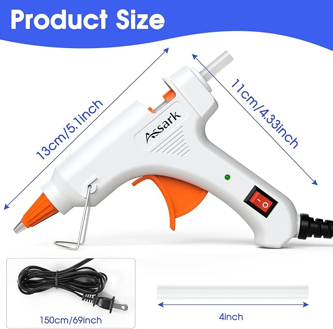 30W Mini Hot Glue Gun Kit with 30 Glue Sticks, Fast Preheating Hot Melt - Image 7
