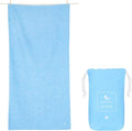 Dock & Bay Quick Drying Towel - for Sports & Gym - Compact, Lightweight - 100% Recycled - Includes Bag - Essential - Lagoon Blue - Extra Large (200x90cm, 78x35)