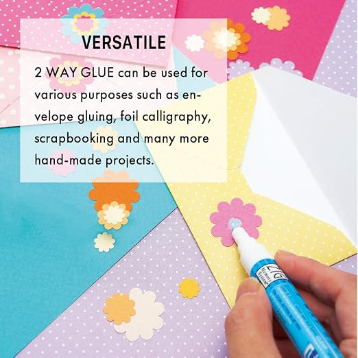 Kuretake Zig 2 Way Glue Pen, 2mm Fine Tip, Adhesive - Image 4