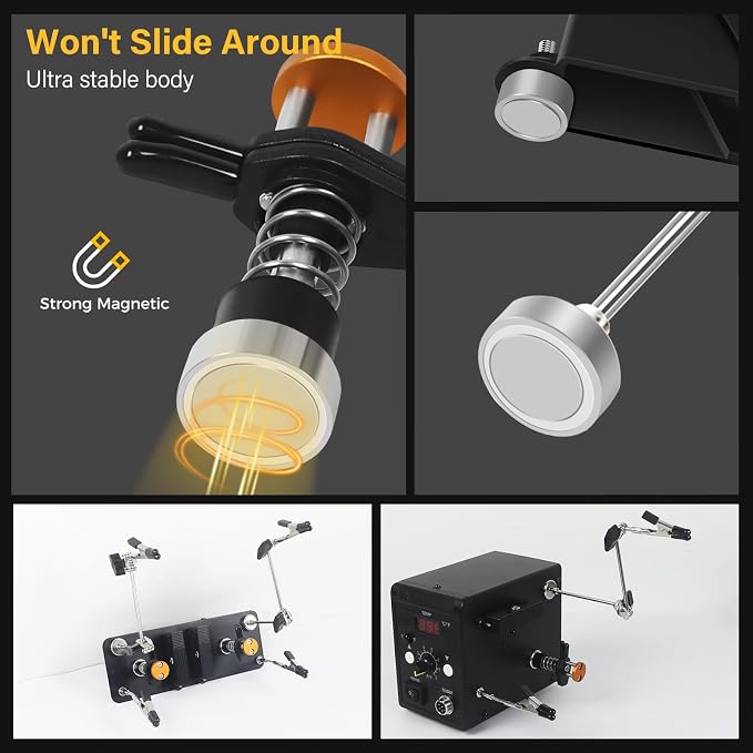 Magnetic Helping Hands Clamp Metal, Adjustable Third Hand Soldering Holder Stand - Image 7