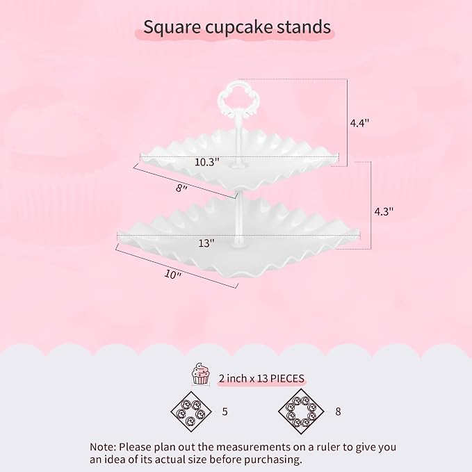 Pack of 11 NWK Cake Stand Set, - Image 3