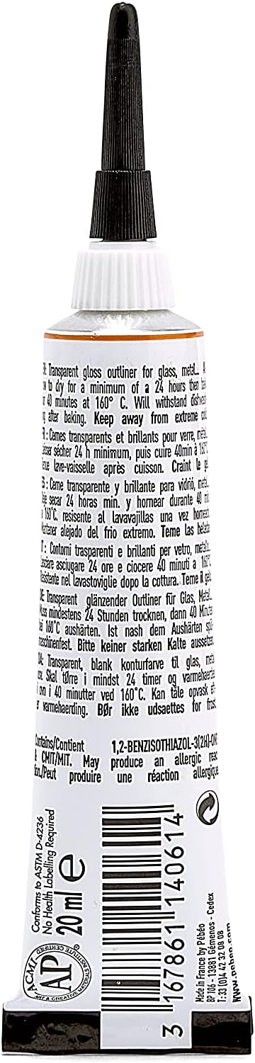 Pebeo Vitrea 160, Glass Paint Outliner, 20 ml Tube - Image 2