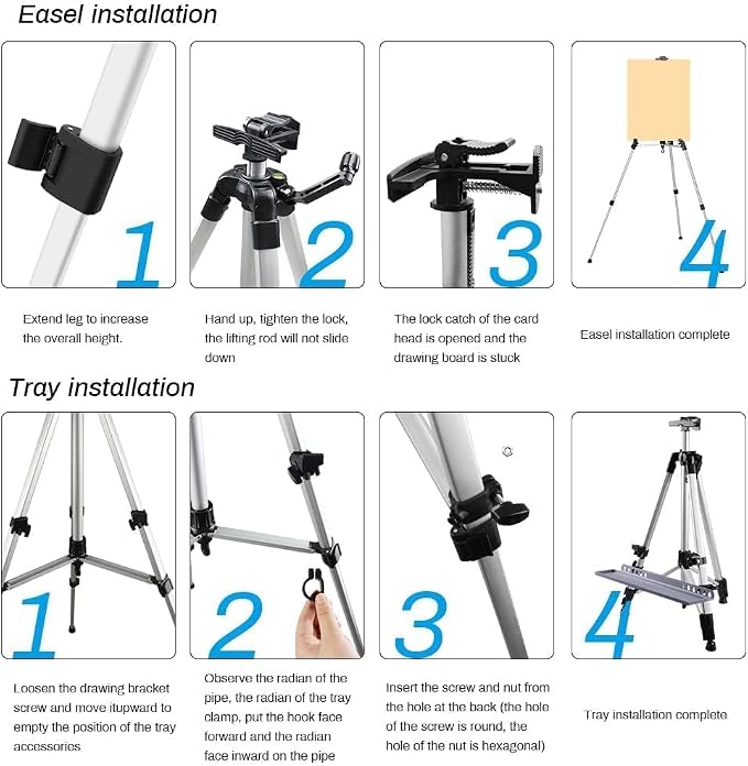 RRFTOK 21-61 Inch Adjustable Art Easel Stand - Image 8