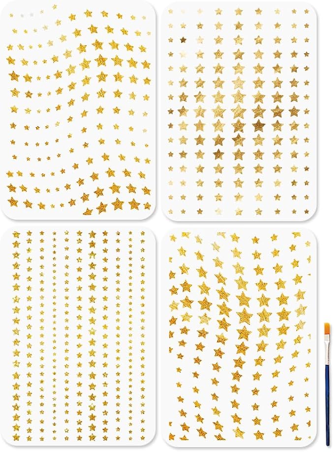 MAYJOYDIY 4Pcs Star Gradient Stencil by MAYJOYDIY