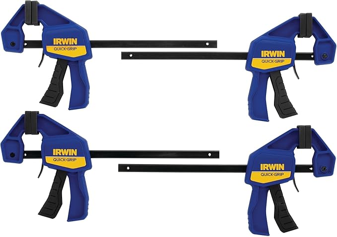 IRWIN Quick-Grip 1964758 One-Handed Mini Bar Clamp 4 Pack by IRWIN