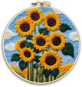 CaptainCrafts Needle Felting Kit, Wool Felt Supplies, Embroidery Hoops by CaptainCrafts