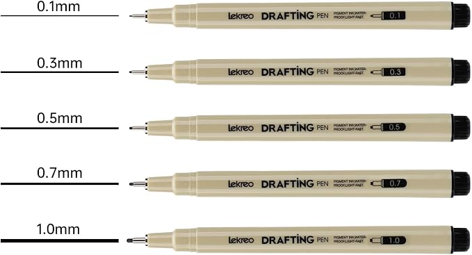 5-Piece Fineliner Pen, for Art, Writing & Bullet Journaling - Image 2