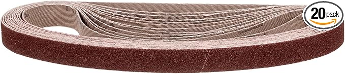 1/2 x 12 Inch Sanding Belt, 20 Pcs 120 Grit Knife Sharpener Belts Work Sharpening for Belt Sander Knife Carving Tool Metal Working