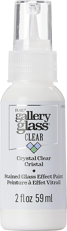 Gallery Glass, Crystal Clear Stained Glass 2 fl oz Brilliant Smooth Finish Paint by GalleryGlass