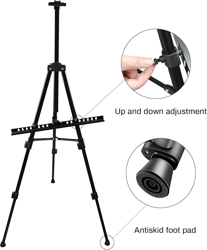 RRFTOK Black 3 Pack 21-66 Inch Art Easel Stand - Image 6