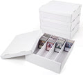 Calenzana 3200-Count Trading Cardboard Card Storage Boxes 4 Pack, 4 Row White by Calenzana