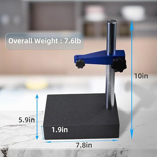 Marble Dial Test Stand,Digital Dial Indicator Pressure Gauge Base,Marble Base for Dial Indicator（12.7lb）