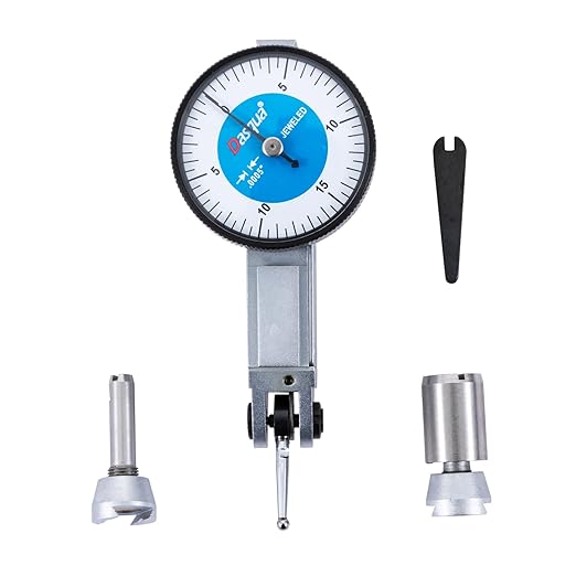 Dasqua Dial Test Indicator 0-0.03" with Shock-Proof Gearing, Resolution 0.0005"