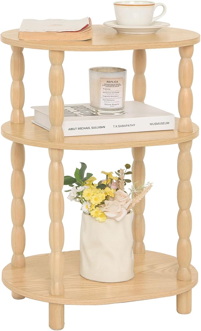 MaxSmeo End Table, Small Oval Side Table by MaxSmeo