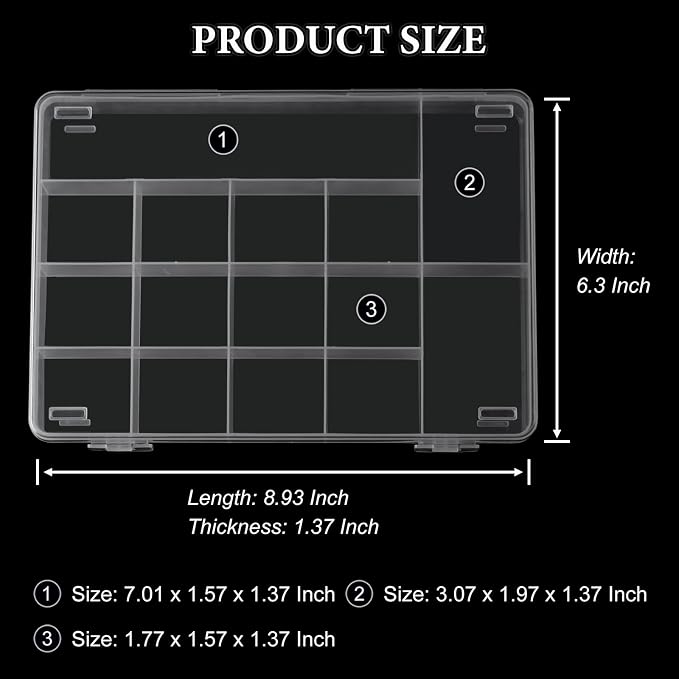 SUTOKAKA 15 Grids Plastic Organizer Storage Box - Image 2