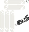 PATIKIL Cable Tags Flexible Cable Management Labels Cord Identification Tags, Wire Cord Markers for USB Computer Phone Charger Power - 20Pcs (White)