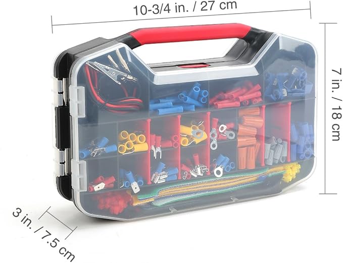 WORKPRO 582-piece Crimp Terminals, Wire Connectors, Heat Shrink Tube, Electrical Repair Kit with Wire Cutter Stripper