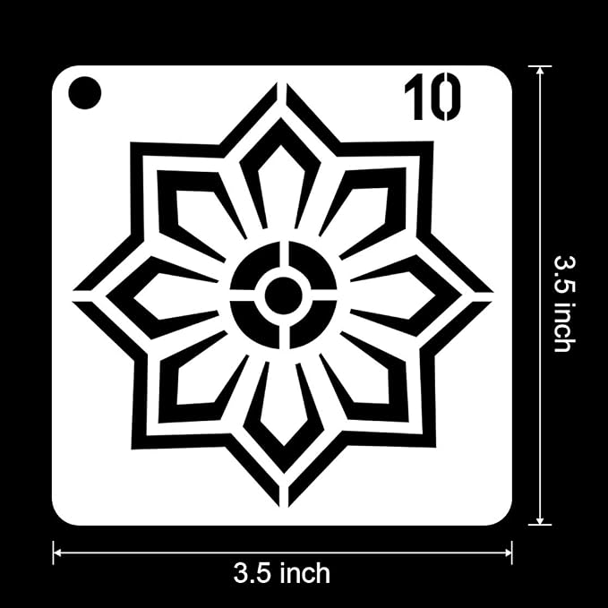 36 PCS Reusable Mandala Stencils - Image 3
