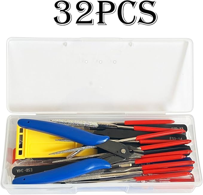 32 Pcs Professional Model DIY Tool Kit, Modeler Basic Craft Tool Set, Dollhouse - Image 2